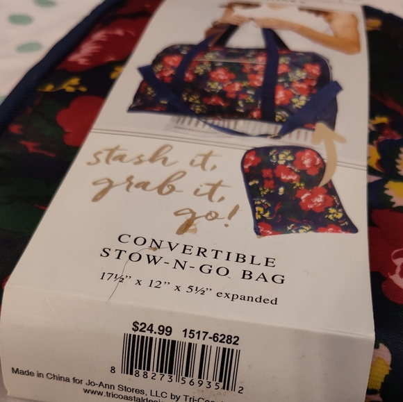 NWT! Pure Honey Convertible Stow N' Go Bag - Picture 4 of 8